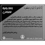 درگـذشـت جانـکاه و ناگـهانـی خانم سیده کلثوم رضوی چالکیاسری